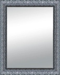 Specchio rettangolare in legno argento 68 x 88 cm