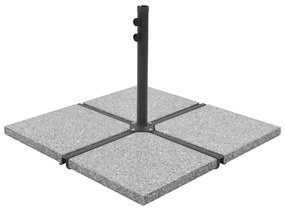 Piastre Per Parasole 4 Pz İn Granito Quadrato 100 Kg Grigio /