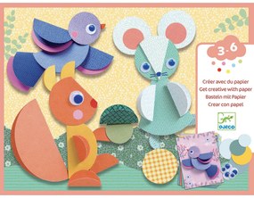 Gioco d'arte - collage da ruote di carta - Animaletti