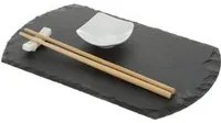 Set sushi 4 pezzi con vassoio in ardesia