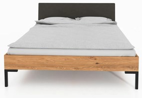 Letto matrimoniale in rovere con testiera imbottita 140x200 cm Abies 1 - The Beds