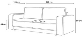 Divano letto marrone arancio Emile - Bobochic Paris