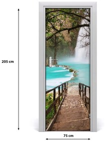 Adesivo per porta interna Cascata del Messico 75x205 cm