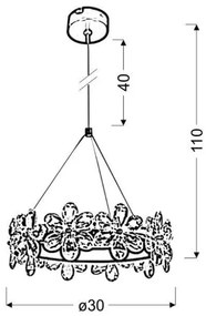 Lampadario LED su filo ARVIN LED/14W/230V
