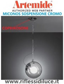 Artemide coprirosone ricambio originale Miconos sospensione cromo