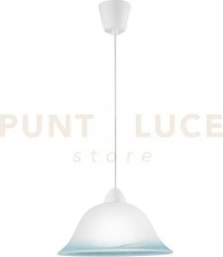 Lampadario a sospensione 700 in vetro campana blu 1 luce attacco e2...