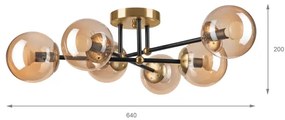 Brilagi - Lampadario da soffitto MALIVA 6xE14/15W/230V dorato