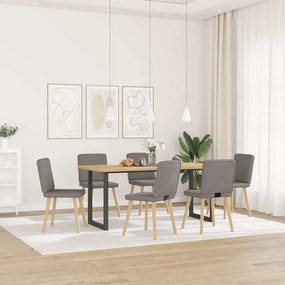 Sedie Da Pranzo 6 Pz Grigio Talpa İn Tessuto /