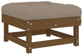 Set Divani da Giardino 7 pz con Cuscini in Legno Massello Miele