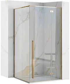 Rea Fargo box doccia 100x80 cm rettangolare oro lucida/vetro trasparente REA-K4907
