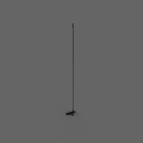 Piantana - Lampada Da Terra Moderno Tubular 1 Luce Metallo Nero Opaco Led 17W