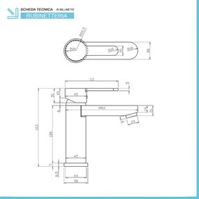 Set miscelatori lavabo bidet doccia con deviatore Iole in ottone cromato