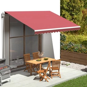 Tessuto Di Ricambio Per Tenda Da Sole Rosso Borgogna 4x3,5 M /