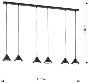 Lampadario ELIT 6 GOLD e BLACK - Attacco GX53 Colore del corpo Oro