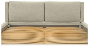 Letto matrimoniale imbottito beige con doghe in legno 180x200 cm Dreamer - Scandic