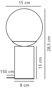 Nordlux - Lampada da tavolo LILLY 1xE14/25W/230V marmo/marrone