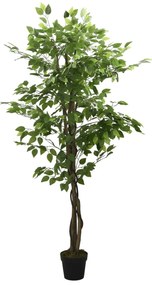 Albero Di Ficus Artificiale 756 Foglie 150 Cm Verde /