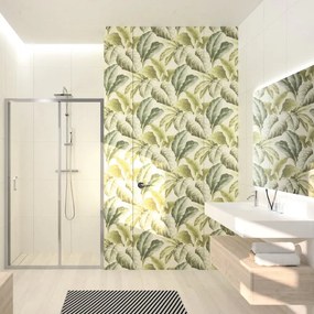 Porta doccia scorrevole Ocean L 115 x H 195cm, Sp. 5 mm in vetro vetro senza finitura / trasparente profilo cromo