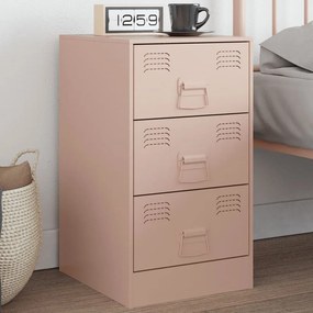 Comodino Rosa 34,5x39x62 Cm İn Acciaio /
