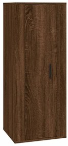 Set mobili porta tv 3 pz rovere marrone in legno multistrato
