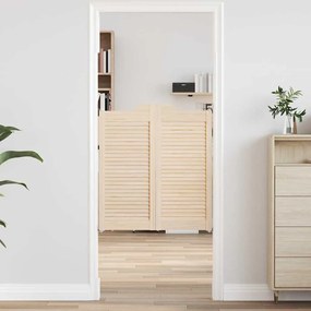 Porte A Battente 1-paio Design A Lamelle 90x80 Cm Legno Di Pino /