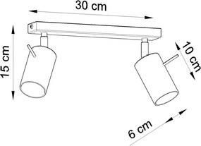 Plafoniera in legno Ludwik - Sollux