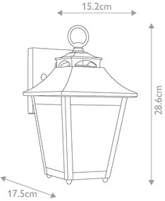 Feiss FE-GALENA2-S-SBL - Applique da esterno GALENA 1xE27/60W/230V IP44