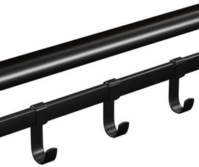 Appendiabiti a parete con ripiano NATE marrone/nero