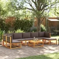 Set Divano da Giardino 8pz con Cuscini Legno Massello di Acacia 3278845