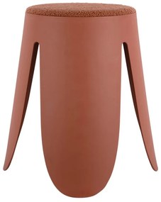 Sgabello in plastica rosso chiaro Savor - Leitmotiv