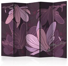 Paravento  Dreamy flowers II [Room Dividers]  Colore Viola, Dimensioni e Misure 225x172