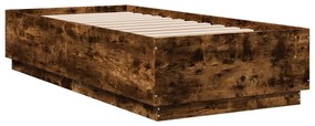 Giroletto con luci led rovere fumo 100x200 cm legno multistrato
