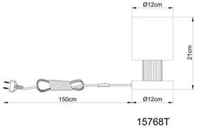 Globo 15768T - Lampada da tavolo ALEIDIS 1xE27/25W/230V
