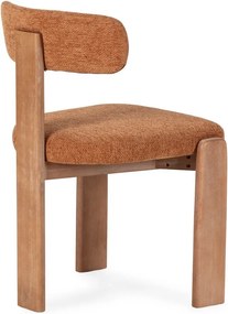 Sedie da pranzo in set color mattone in imbottito 2 pz Nadia – MOME