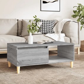 Tavolino Salotto Grigio Sonoma 90x50x36,5 Cm Legno Multistrato /