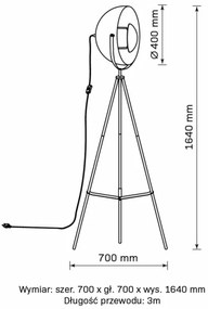 Lampada con piedistallo MATYLDA 1xE27/20W/230V nero/oro