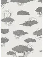 Cole & Son Carta da parati Soli e Nuvole - Black/ White
