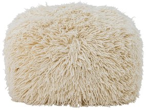 Poggiapiedi color crema in lana Lomba - Bloomingville