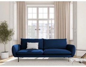 Divano in velluto blu 200 cm Vienna - Cosmopolitan Design