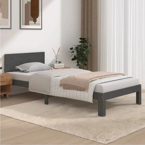 Giroletto Grigio İn Legno Massello Di Pino 90x200 Cm /
