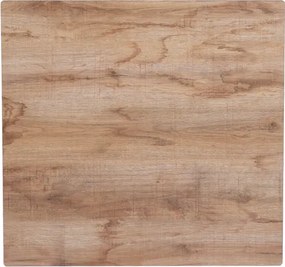 Tavolo quadrato da bar pub ristorante per esterno 80x80 cm piano in HPL Rovere Nodato H 106