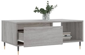 Tavolino salotto grigio sonoma 90x50x36,5 cm legno multistrato