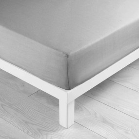 Lenzuolo in microfibra stretch grigio chiaro 90x190 cm Oscar - douceur d'intérieur