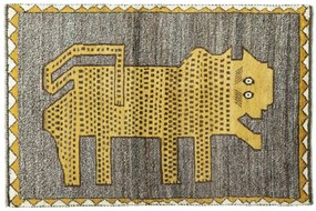 Gabbeh Tappeto 150x100 Marrone (Iran) Annodato A Mano