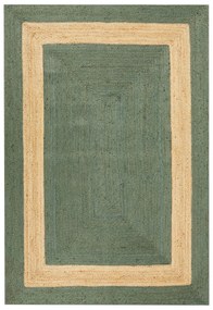 Tappeto iuta verde 160 x 230 cm KARAKUYU Beliani