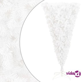 vidaXL Albero di Natale Artificiale Capovolto con Base Bianco 180 cm