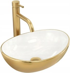 Lavabo da appoggio Basaro Sofia Gold / White