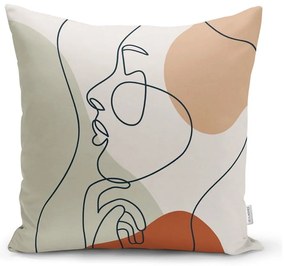 Federa Pastello disegno viso, 45 x 45 cm - Minimalist Cushion Covers