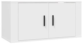 Set di mobili porta tv 2 pz bianco in legno multistrato