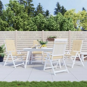 Cuscini Per Sedie 4 Pz Beige 120x50x3 Cm İn Tessuto /